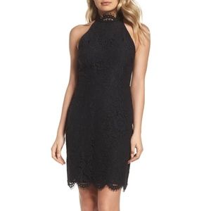 BB Dakota Cara High Neck Lace Dress, Size 2